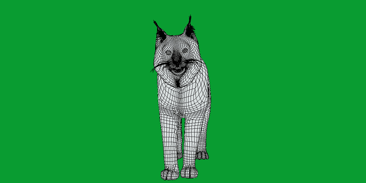 Northern Eurasian Lynx Low-poly 3D model_32