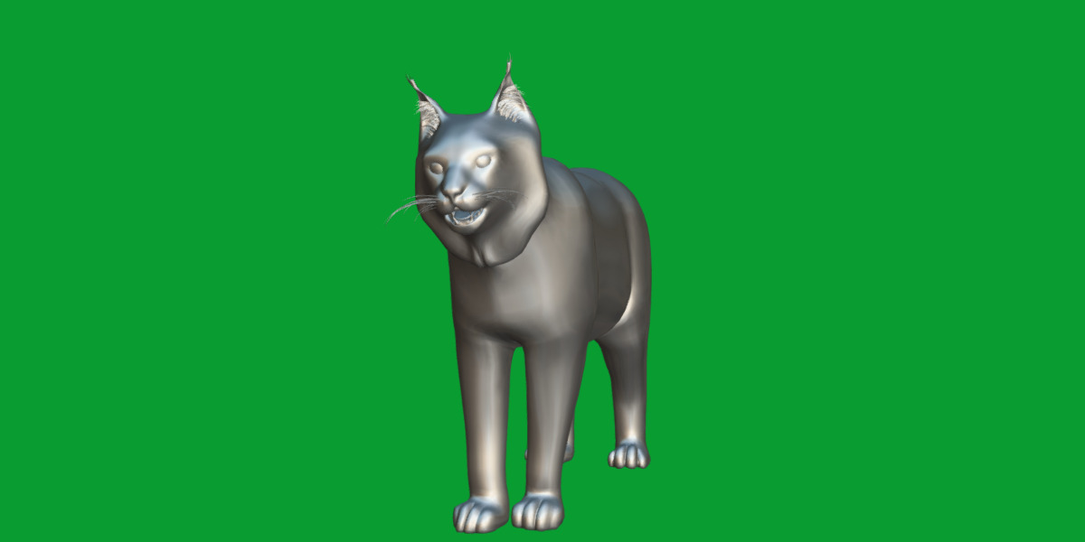 Northern Eurasian Lynx Low-poly 3D model_31