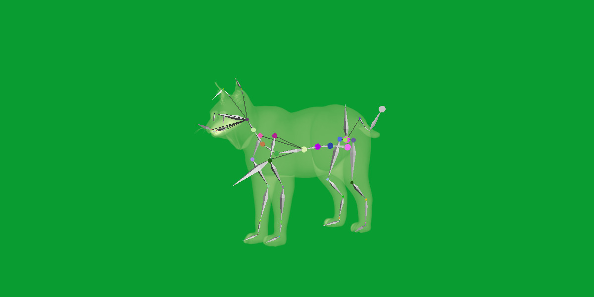 Northern Eurasian Lynx Low-poly 3D model_10