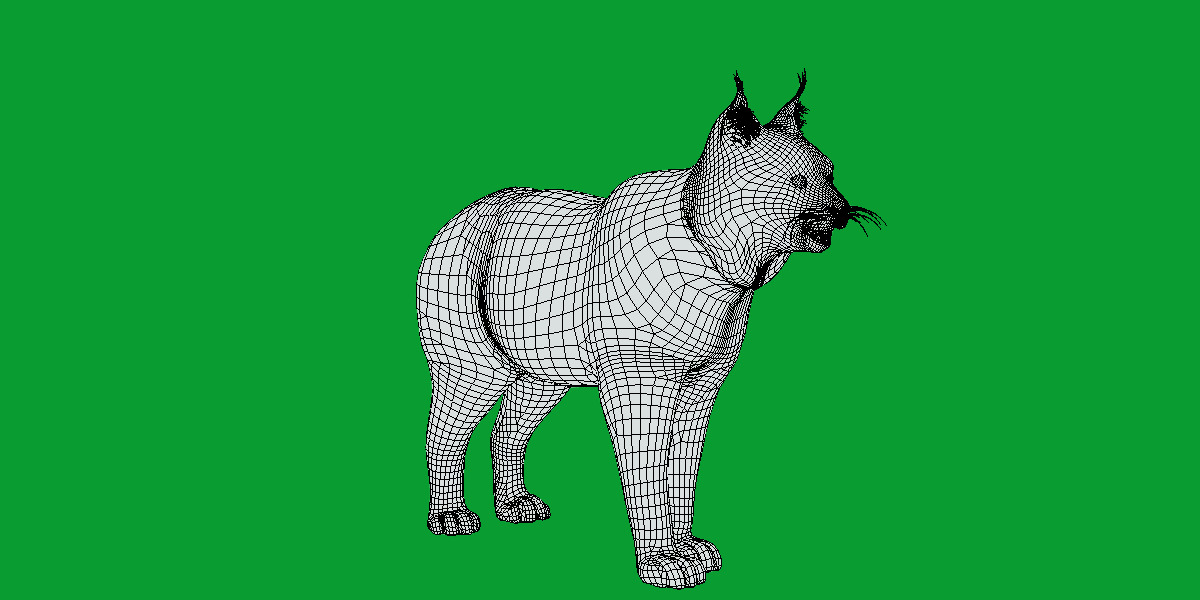 Northern Eurasian Lynx Low-poly 3D model_26