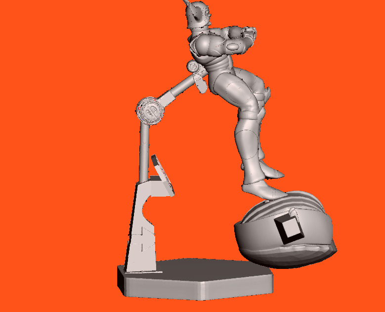 el vengador Kotetsu Jeeg cyborg diorama 3D print model_7