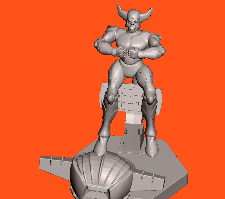 el vengador Kotetsu Jeeg cyborg diorama 3D print model_8