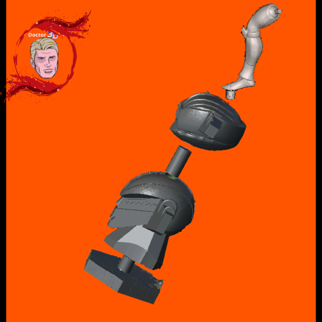 el vengador Kotetsu Jeeg cyborg diorama 3D print model_2