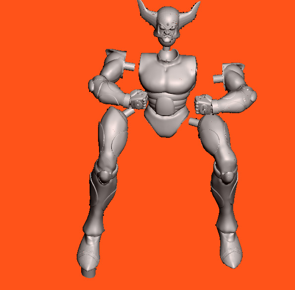 el vengador Kotetsu Jeeg cyborg diorama 3D print model_5