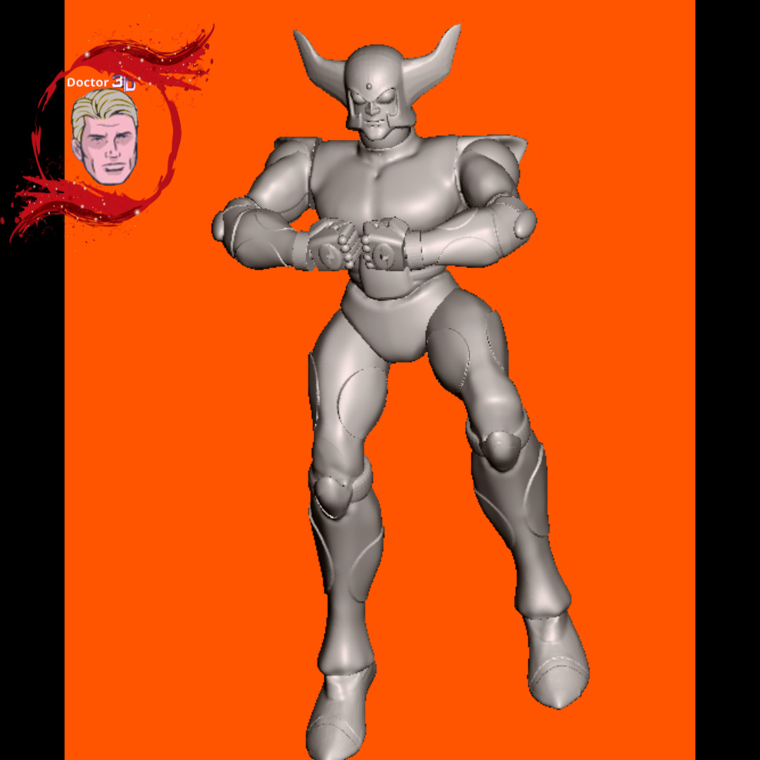 el vengador Kotetsu Jeeg cyborg diorama 3D print model_1