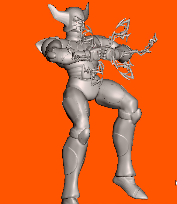 el vengador Kotetsu Jeeg cyborg diorama 3D print model_3