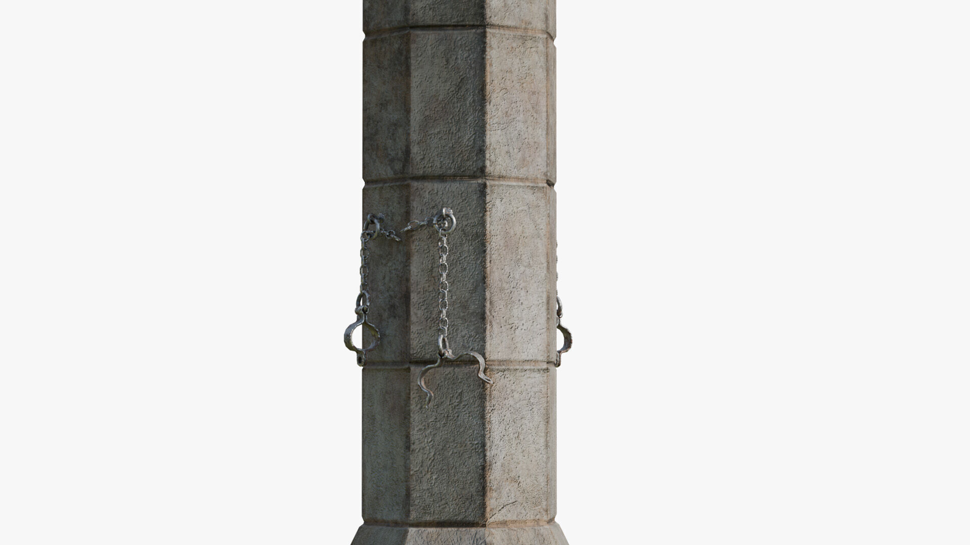 Medieval torture column Low-poly 3D model_5