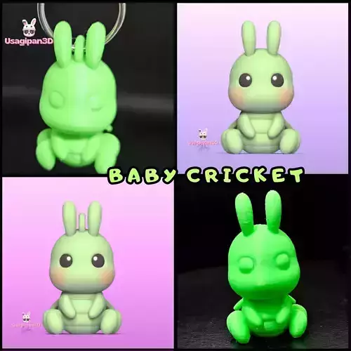 Baby Cricket and Keychain Version 3D print model