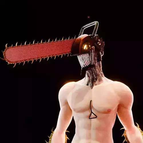 Denji from Chainsaw RIGGED with multiple poses 3D model