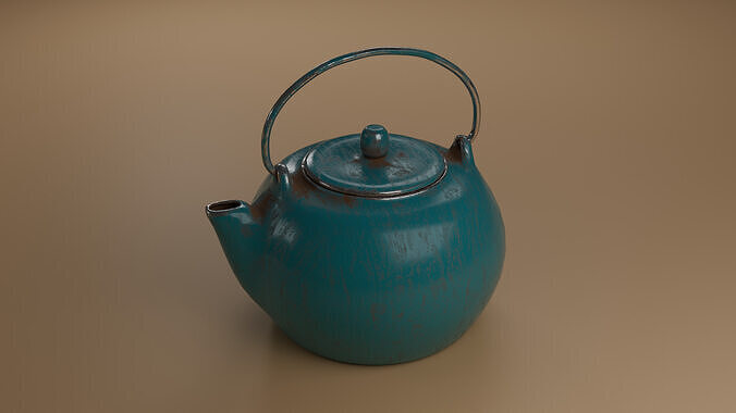 Old Teapot Low-poly 3D model
