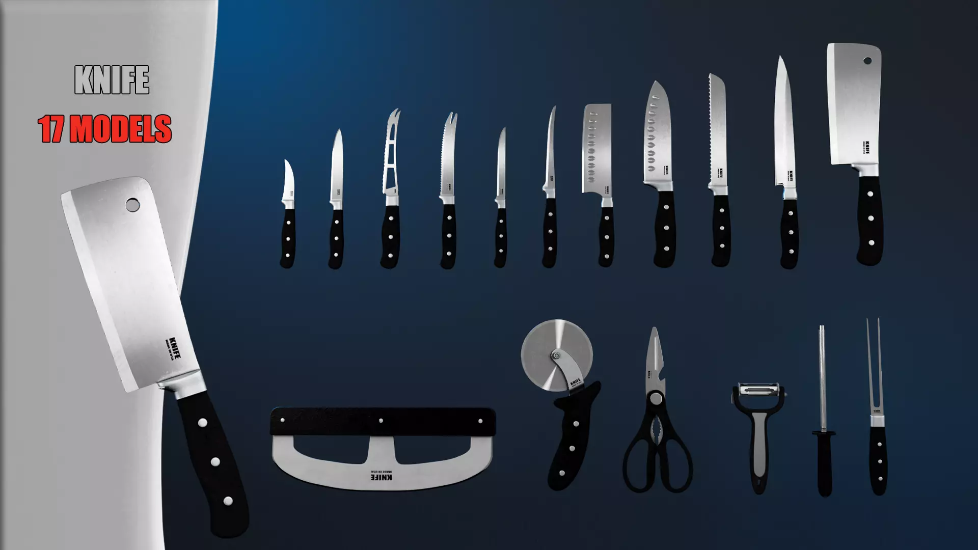 Knife Low-poly 3D model