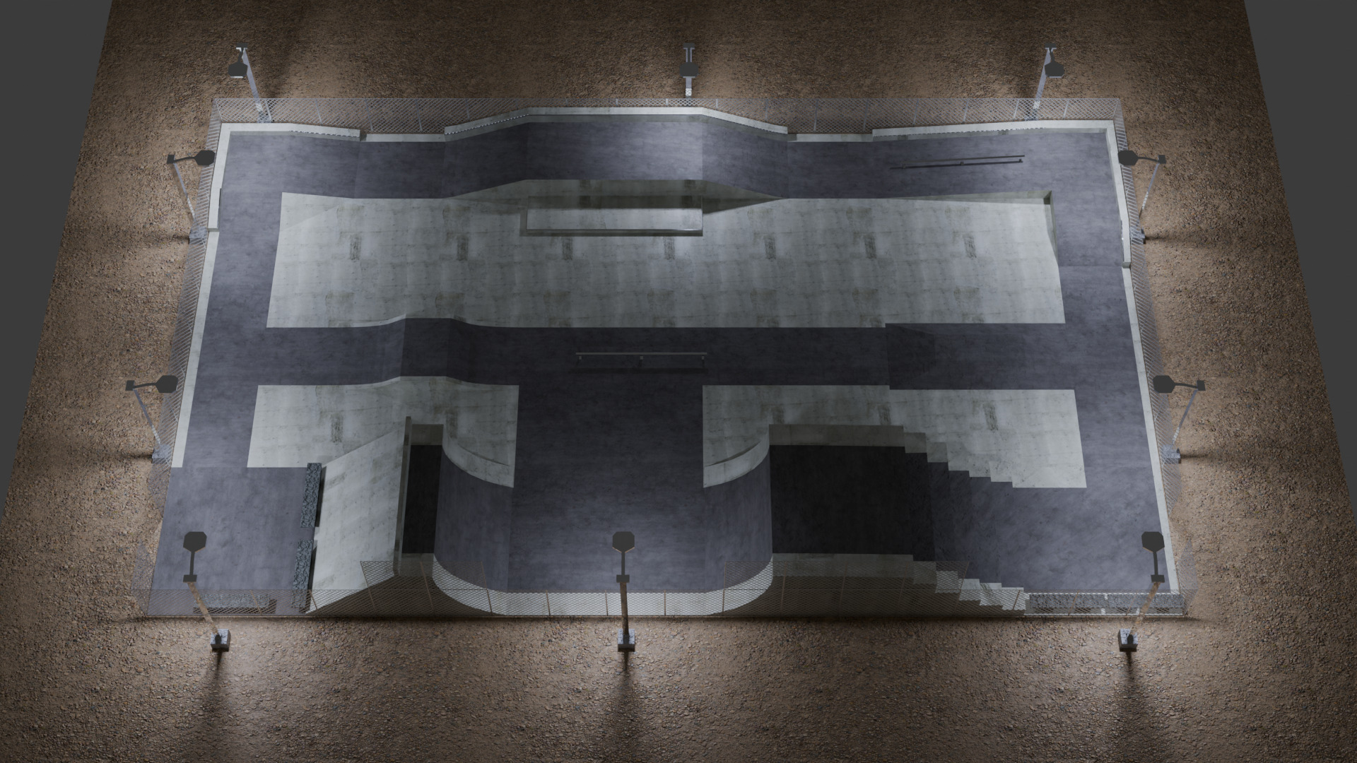 Beginner-Friendly 3D Skatepark Model 3D model_1