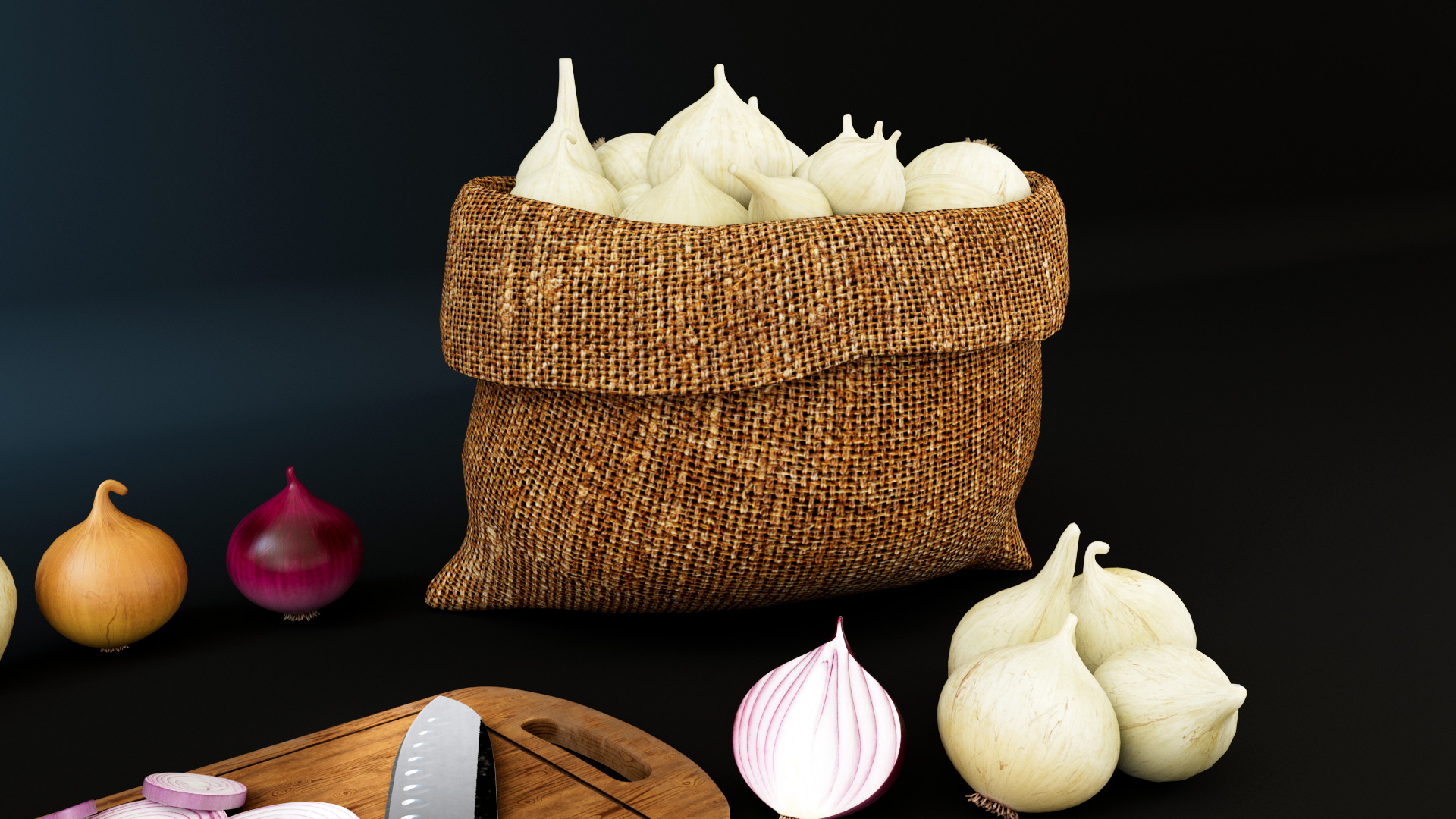 Onion 3D model_9