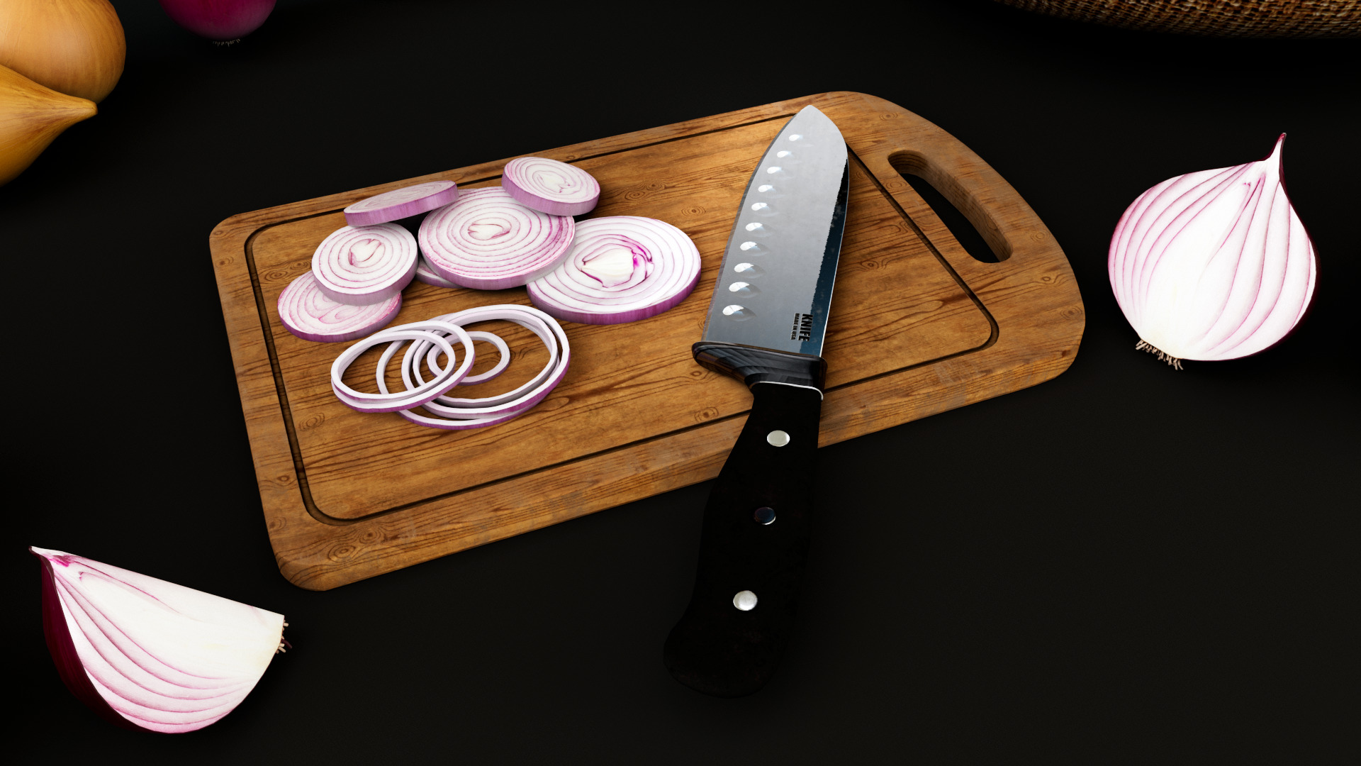 Onion 3D model_4