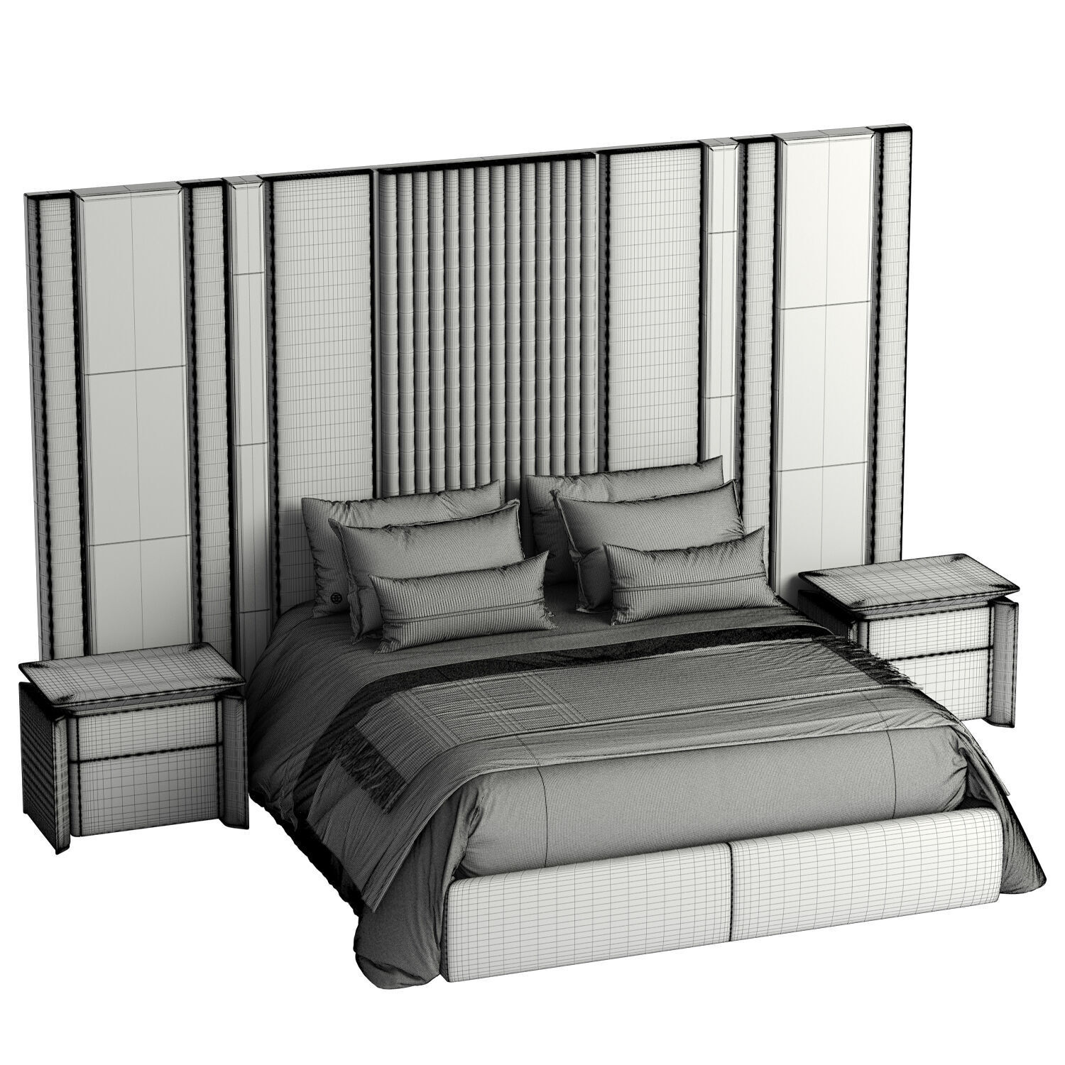 Elve luxury bed 3D model_3