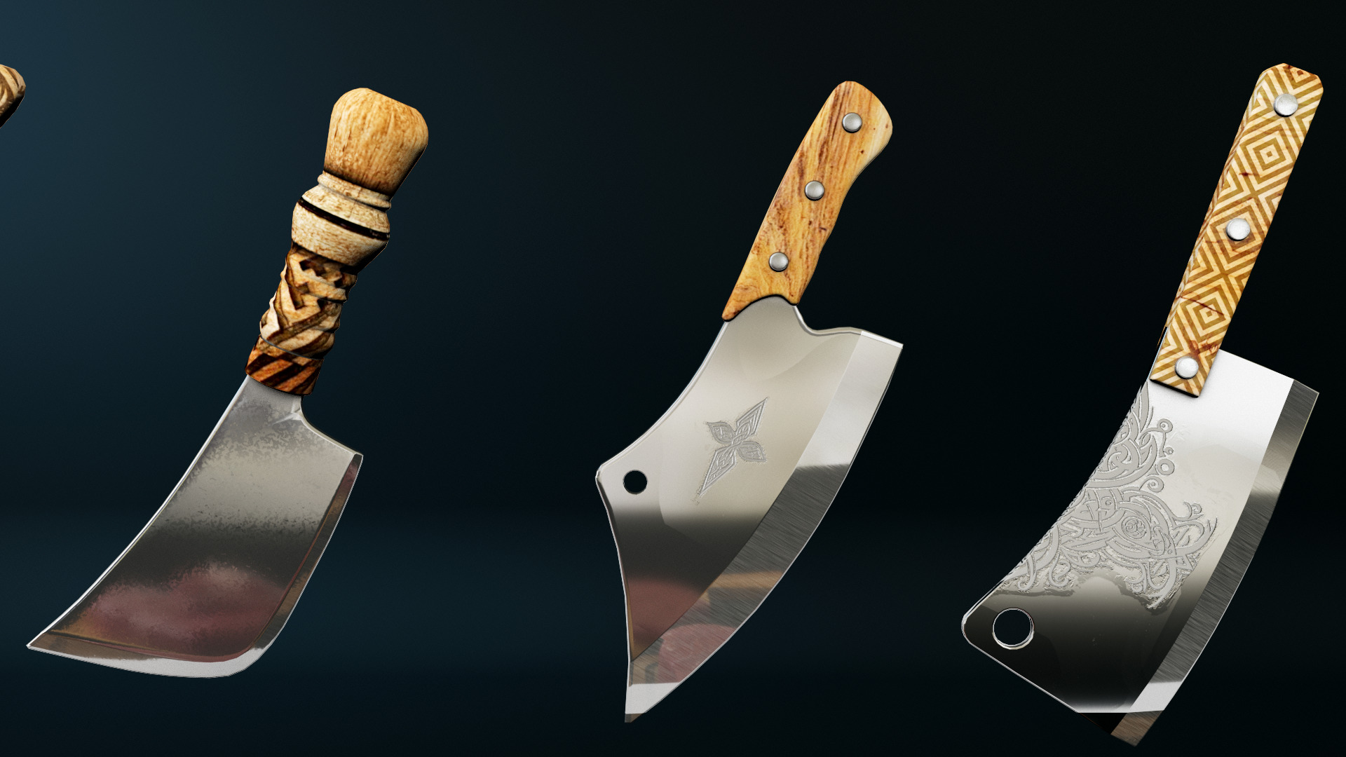 Cleaver Low-poly 3D model_5