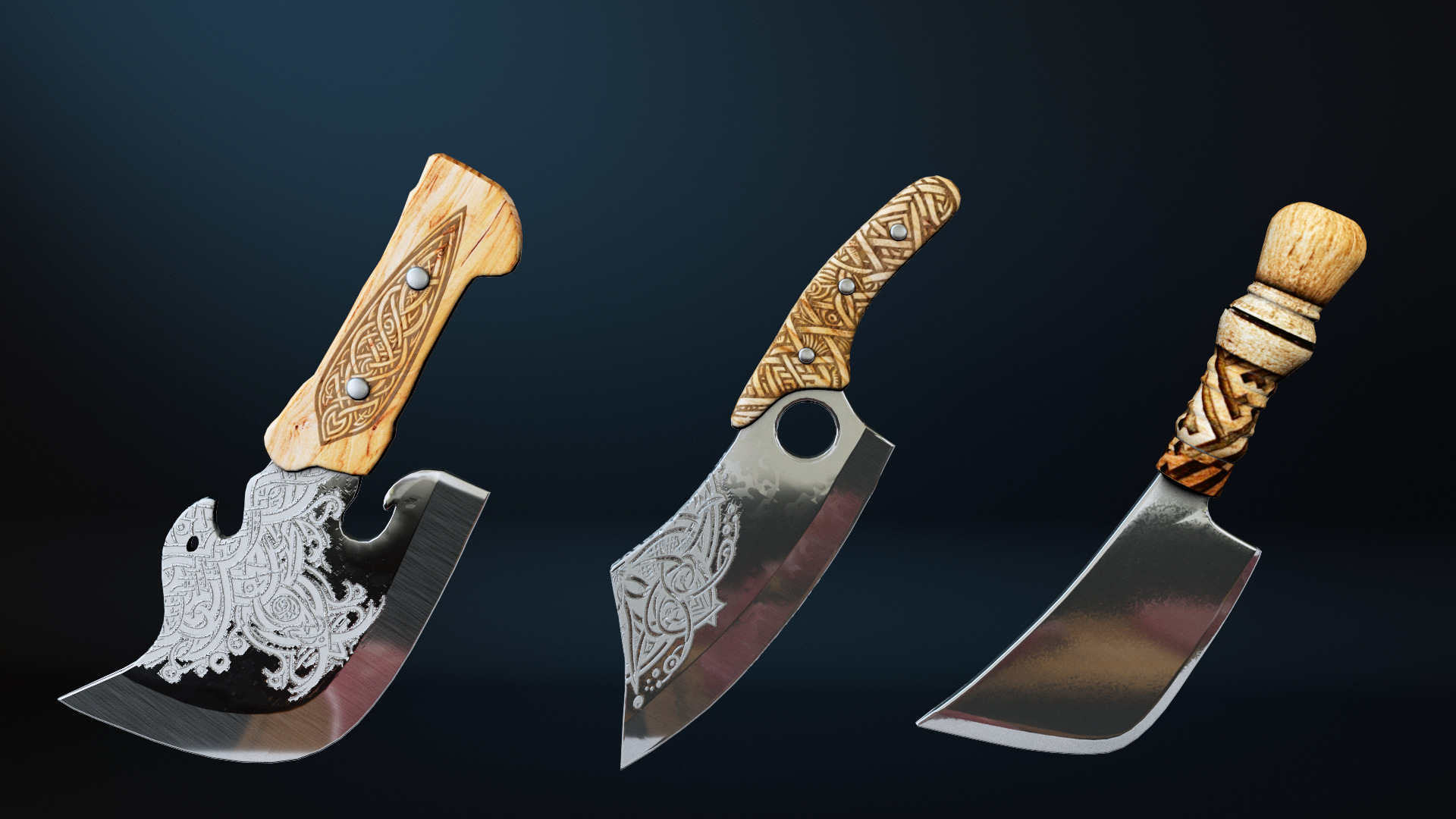 Cleaver Low-poly 3D model_4