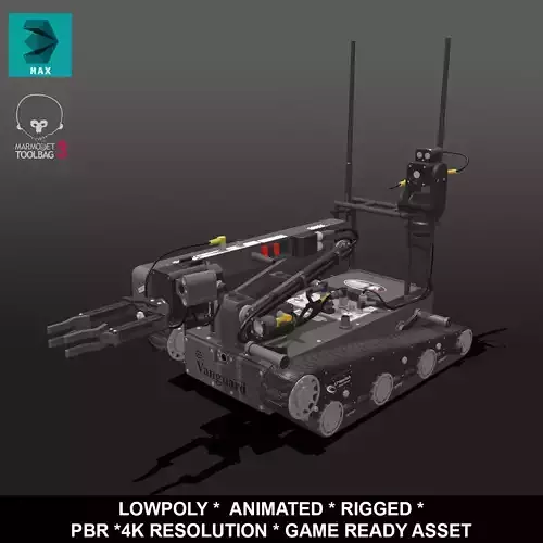 EOD Robot ROV Low-poly 3D model