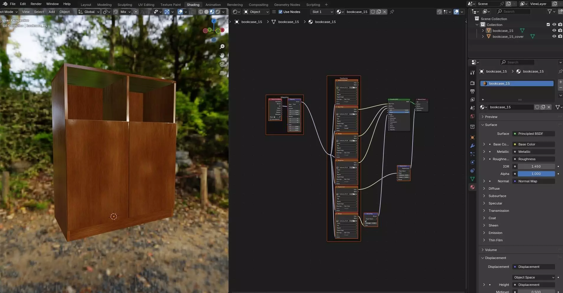 Bookcase CG15 3D model_11