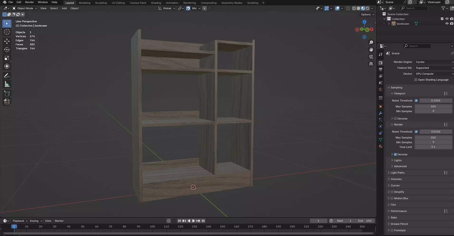 Bookcase CG18 3D model_11