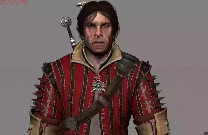 Eskel - The Witcher 3 Low-poly 3D model