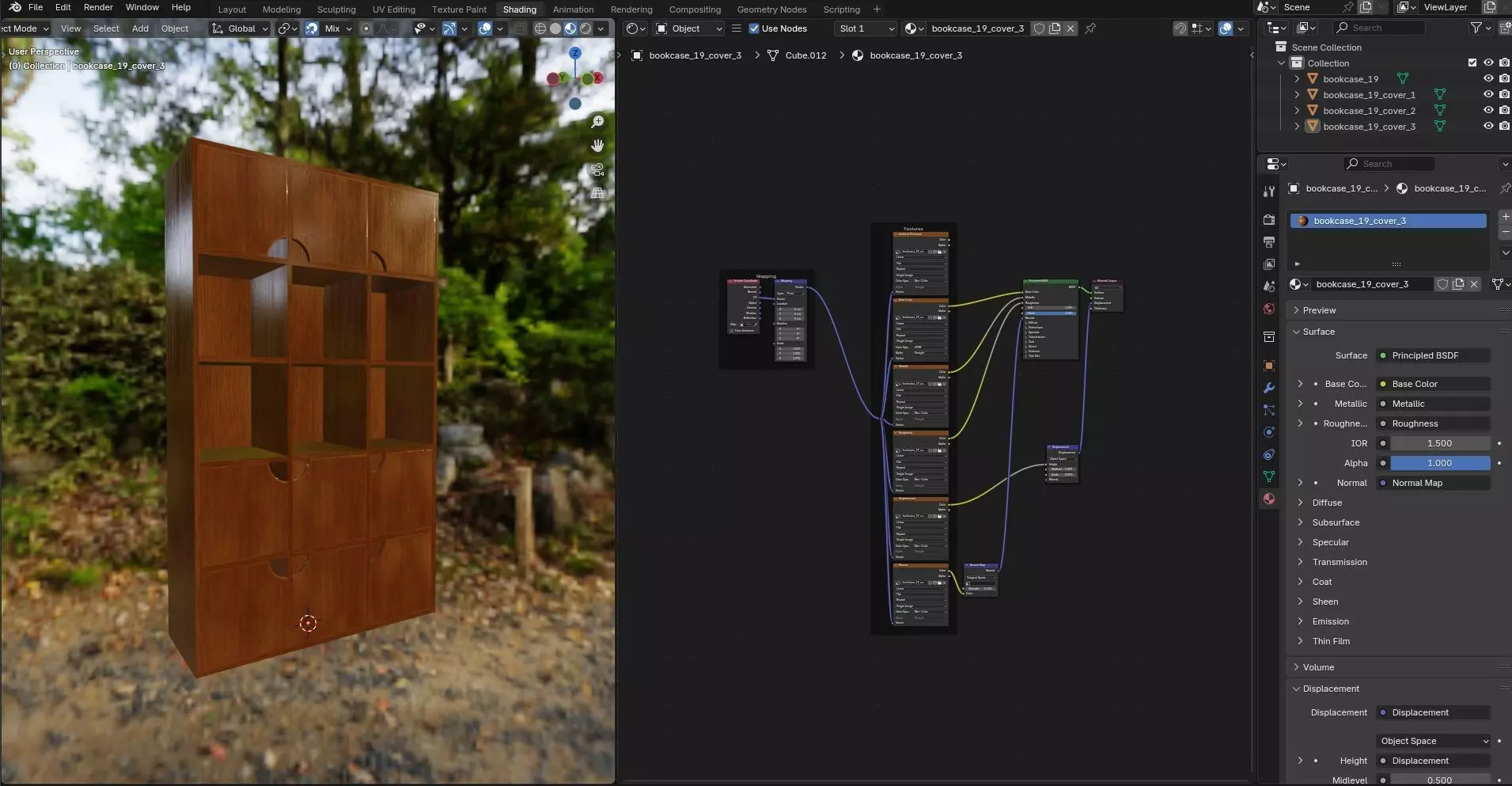 Bookcase CG19 3D model_14