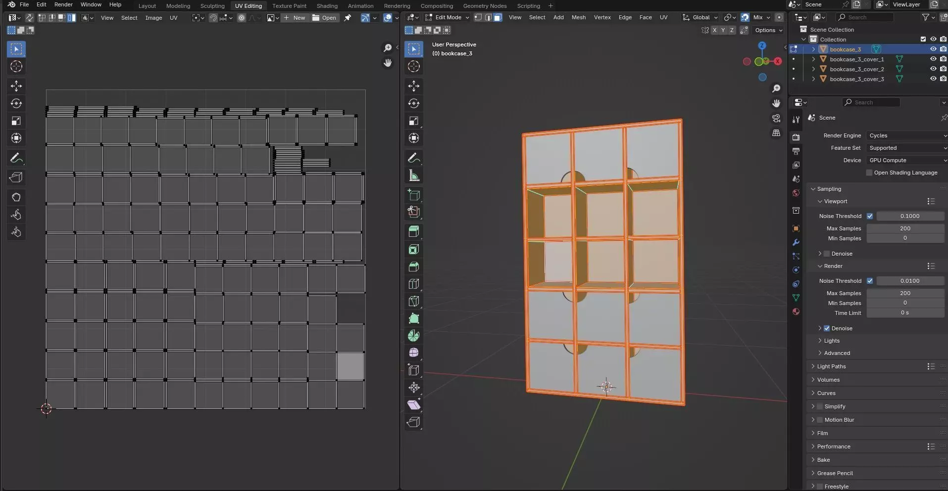 Bookcase CG19 3D model_13