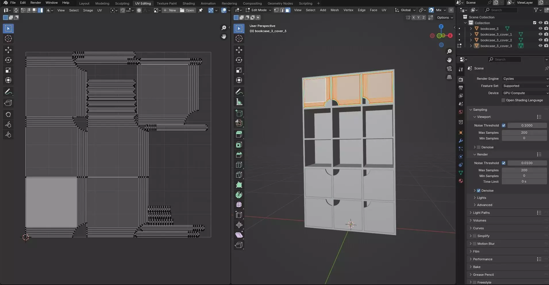 Bookcase CG19 3D model_12