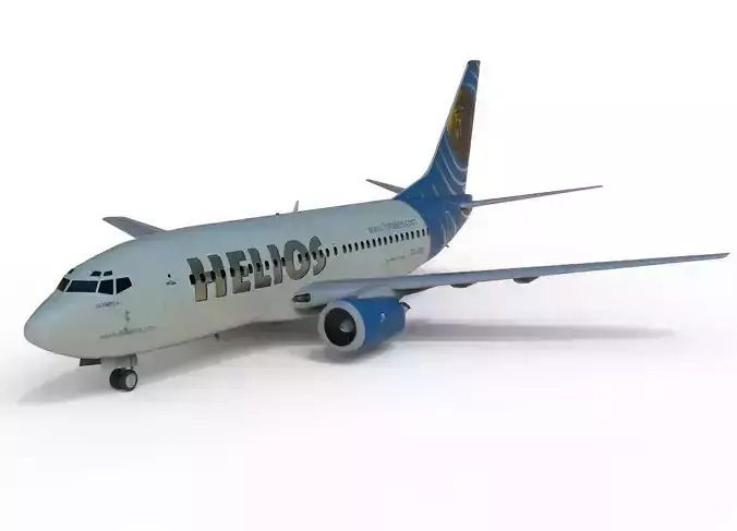 3 basic commercial aircraft models 737-xxx 3D model