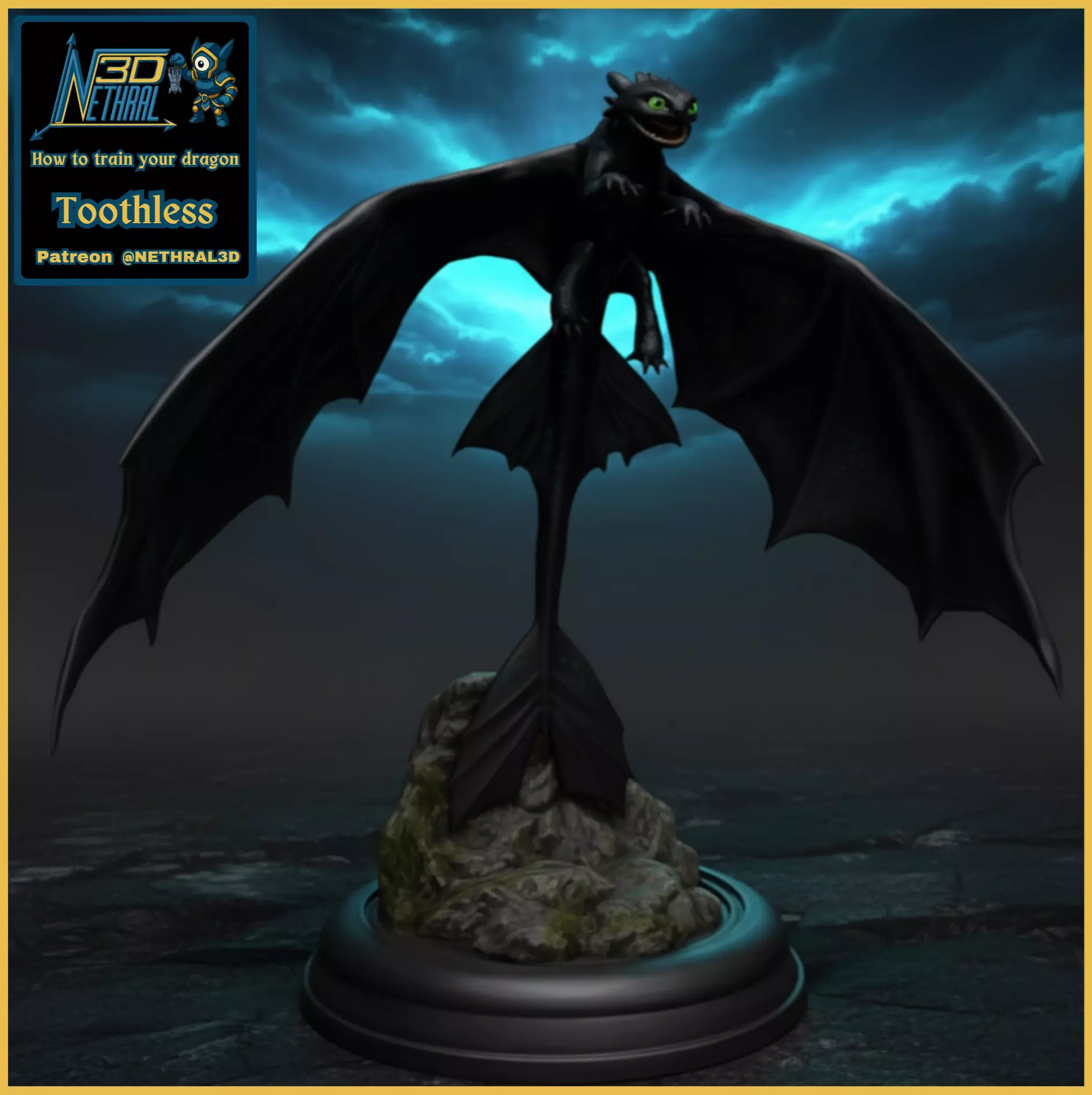 How to Train Your Dragon Toothless 3D print model