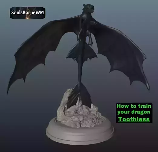 How to Train Your Dragon Toothless 3D print model