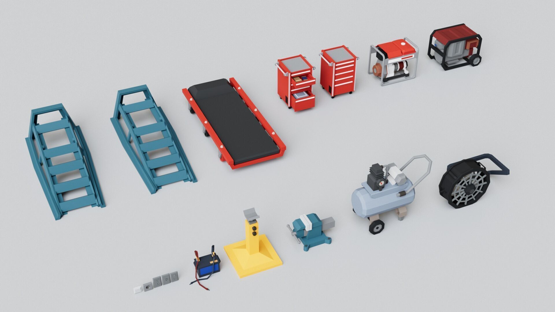 Realistic Warehouse Furniture Mega Pack Collection Low-poly 3D model_5