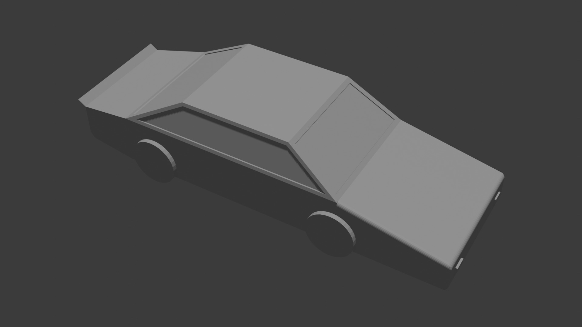 Extremely simple car model 3D model_2