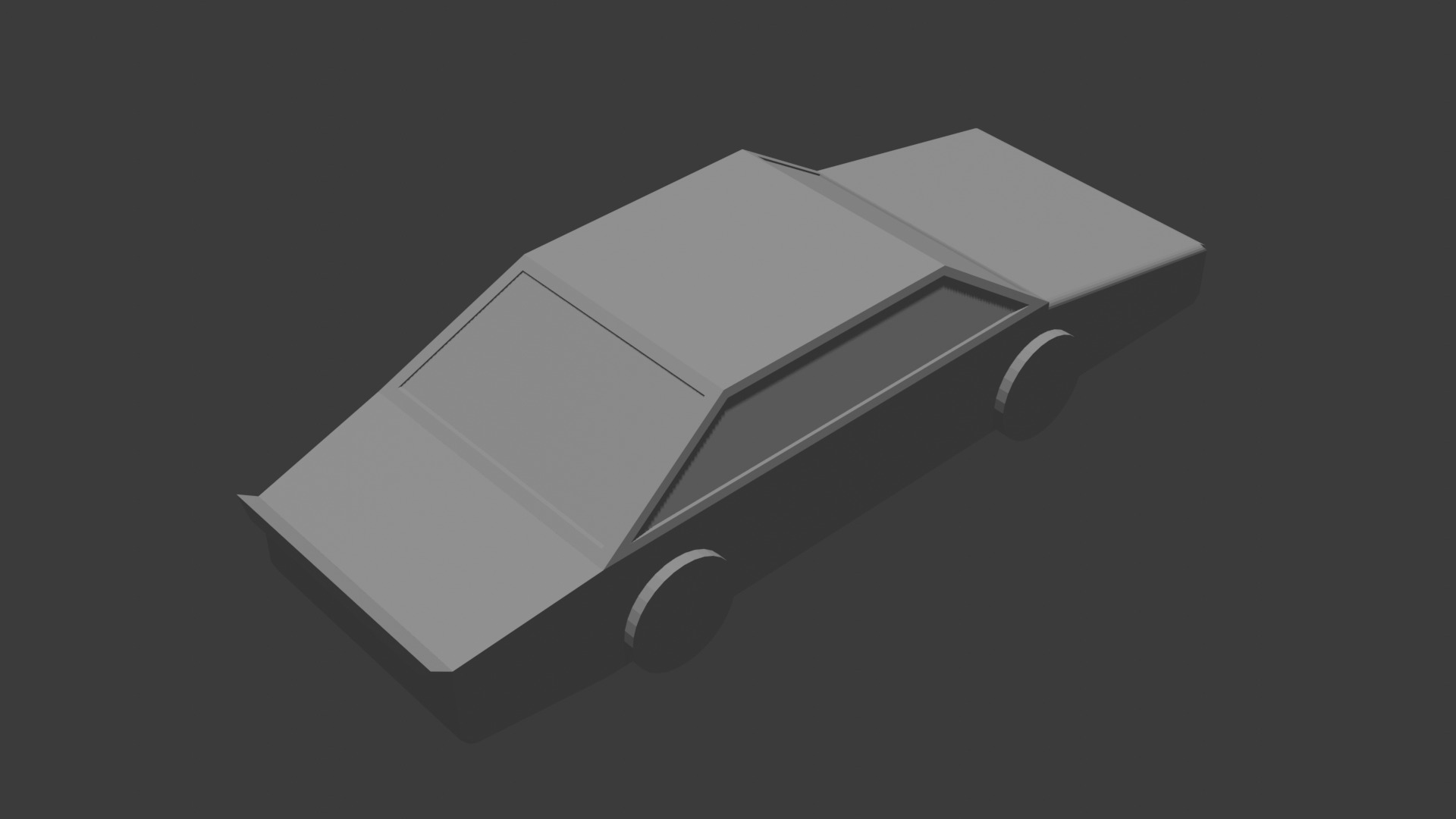 Extremely simple car model 3D model_1
