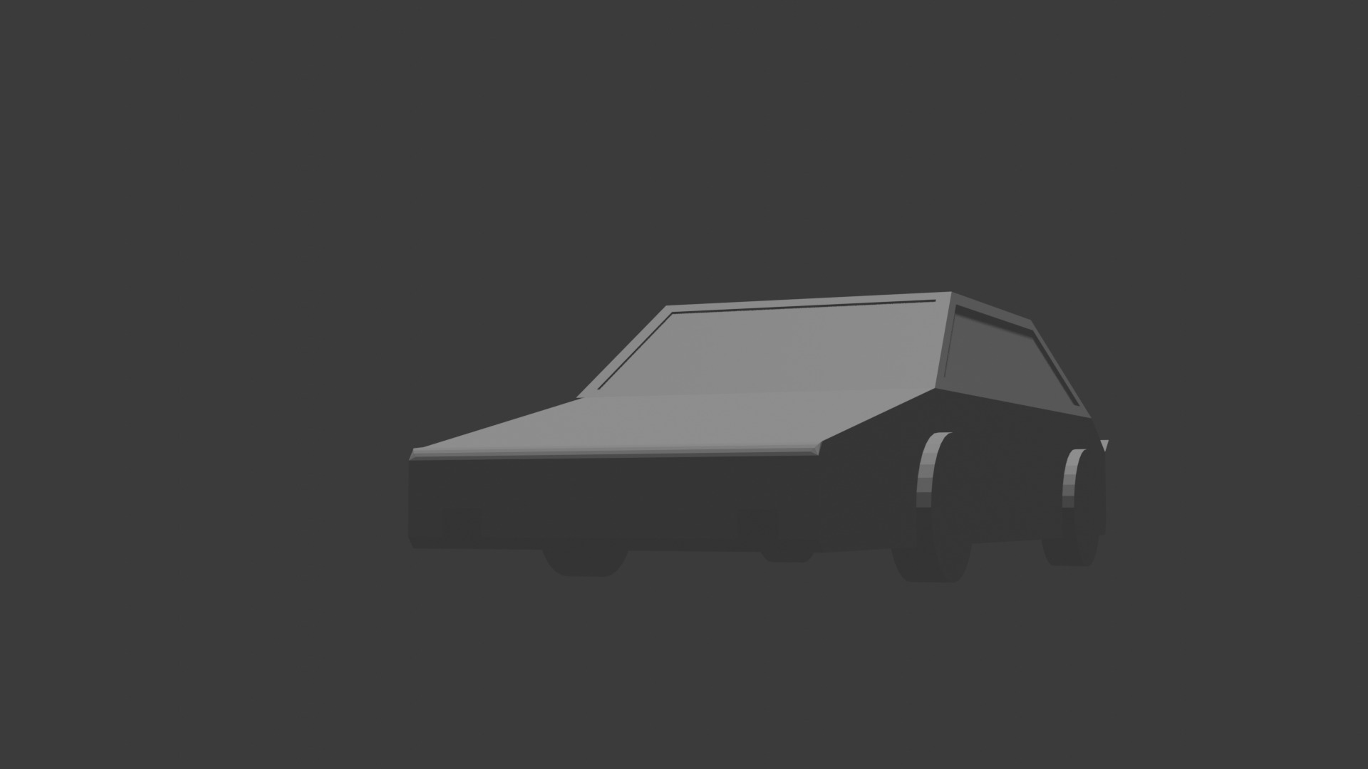Extremely simple car model 3D model_3