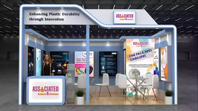 Associated stabplast and Chemicals exhibition booth stand 20sqm