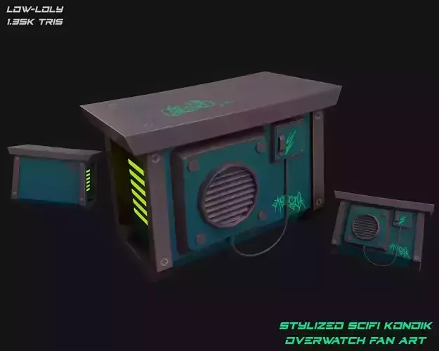 3D stylized low-poly conditioner kondik