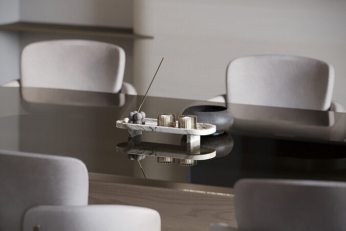Contemporary Office Interior  Executive Workspace 3D model 2