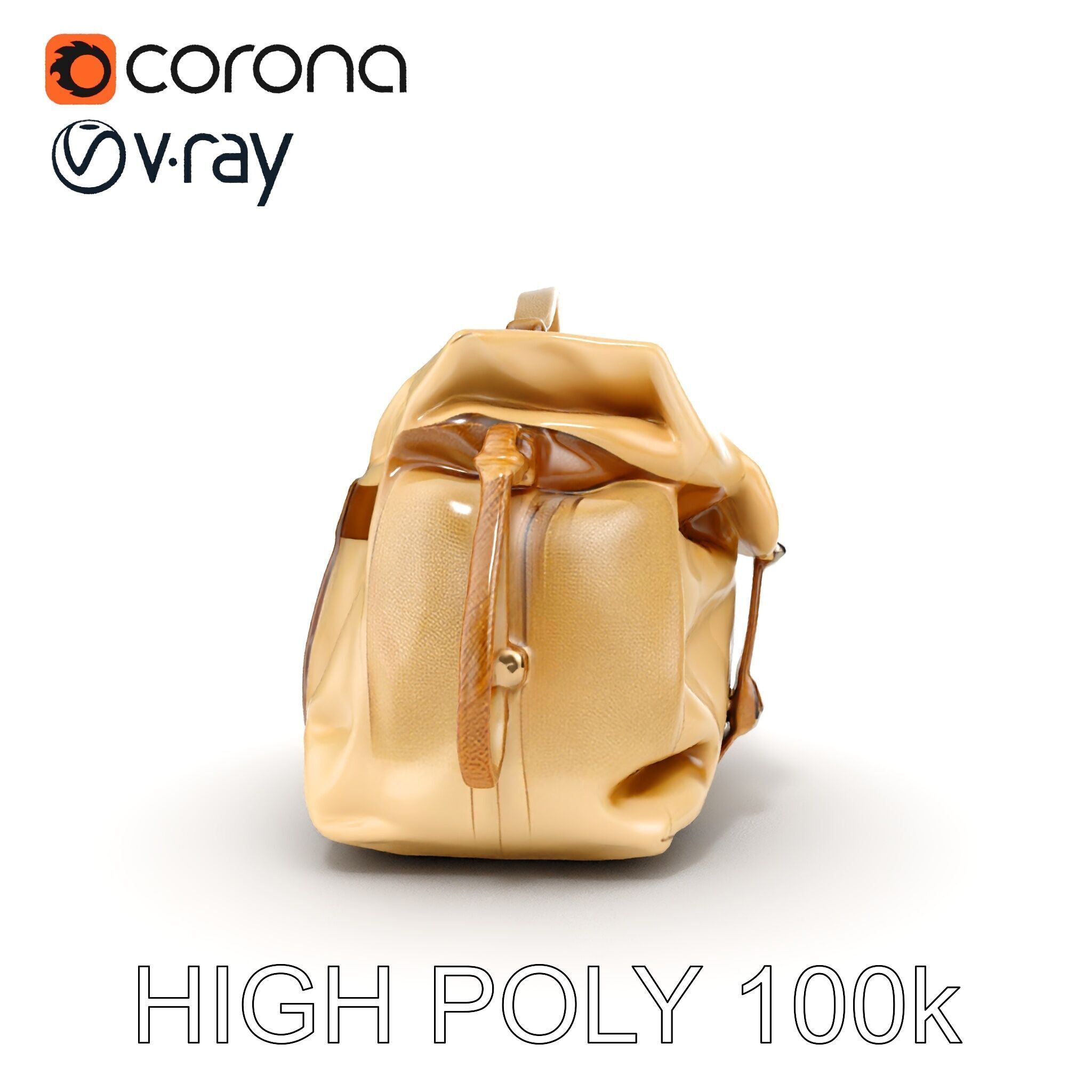 Canvas Backpack D Model Pack Low-poly 3D model_22