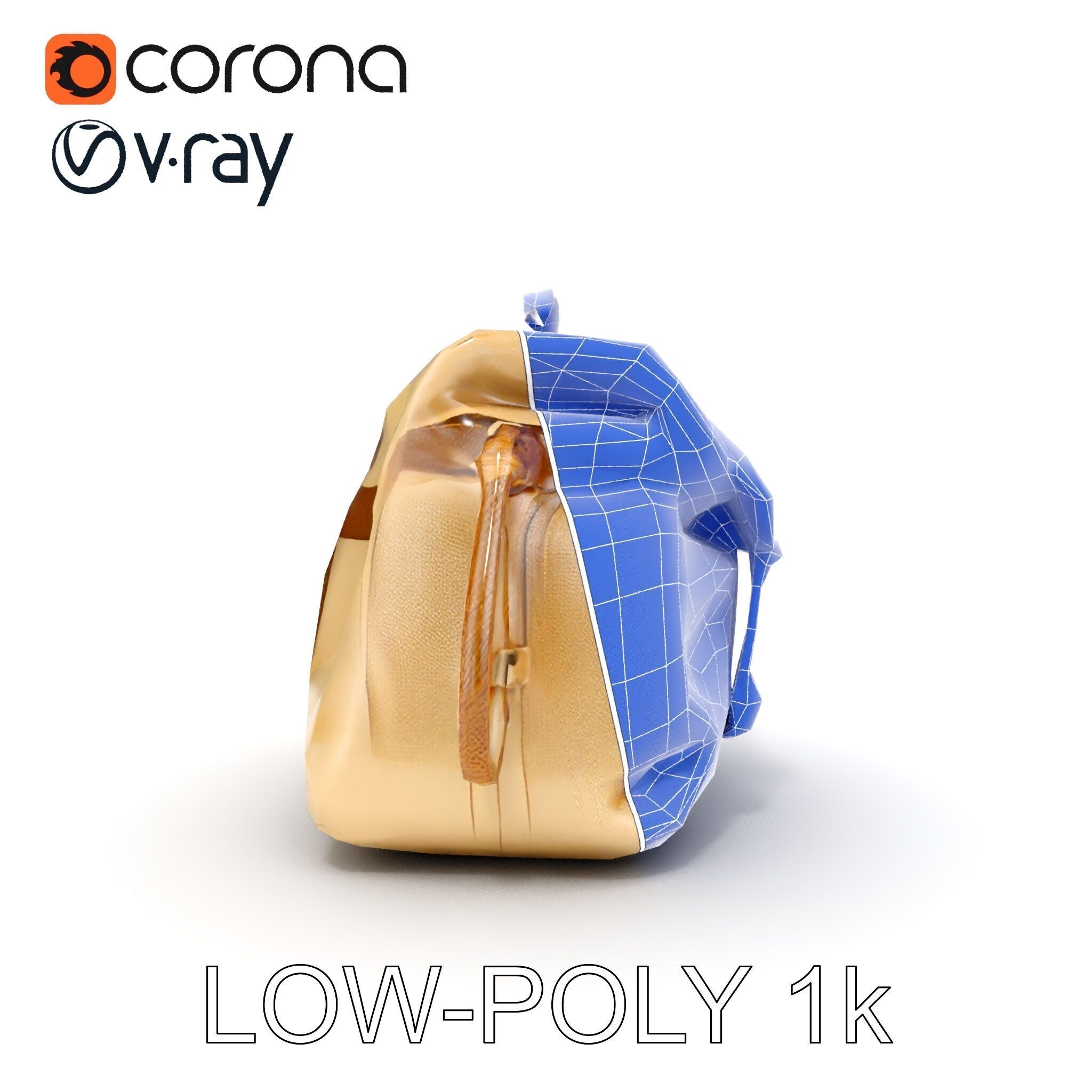 Canvas Backpack D Model Pack Low-poly 3D model_31