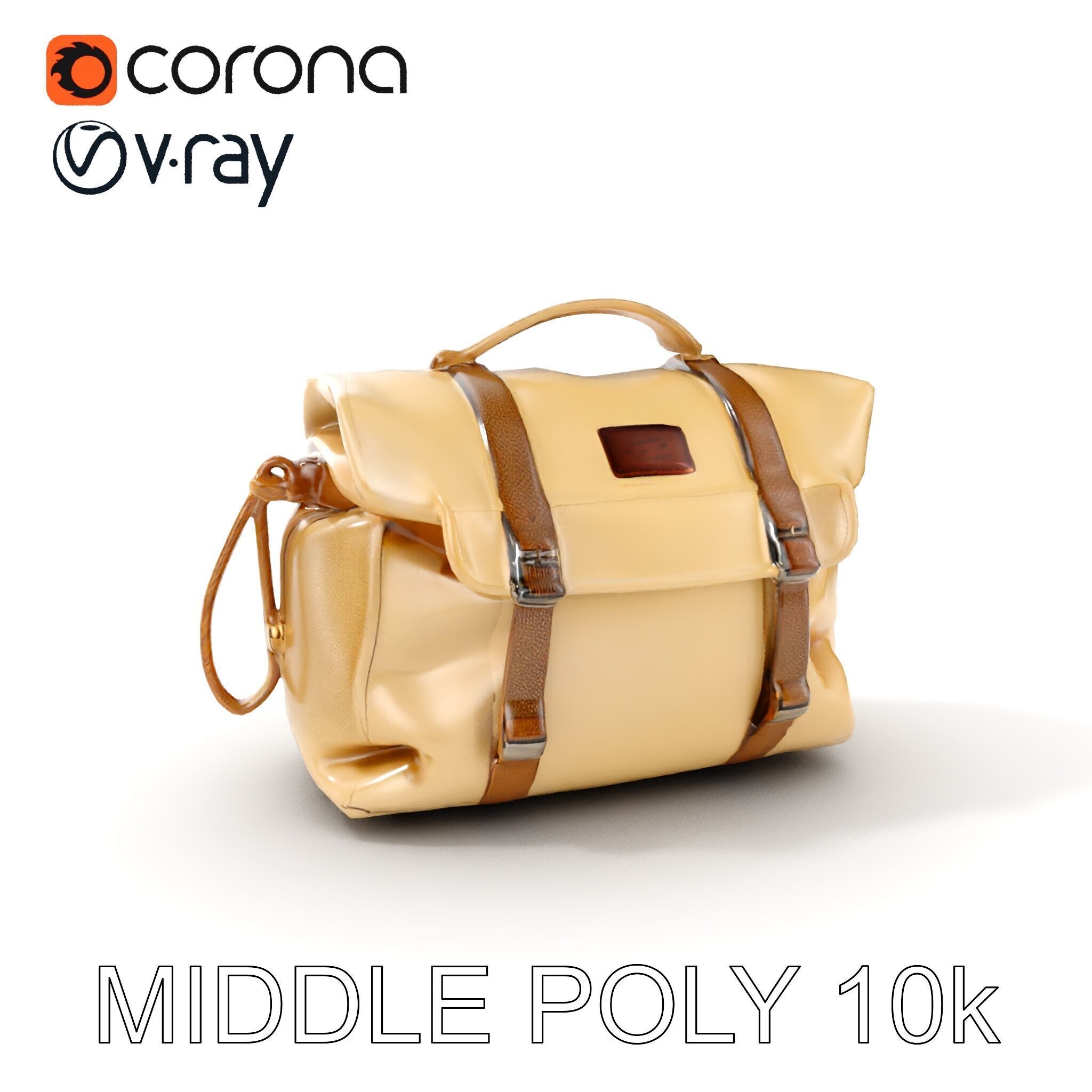 Canvas Backpack D Model Pack Low-poly 3D model_6