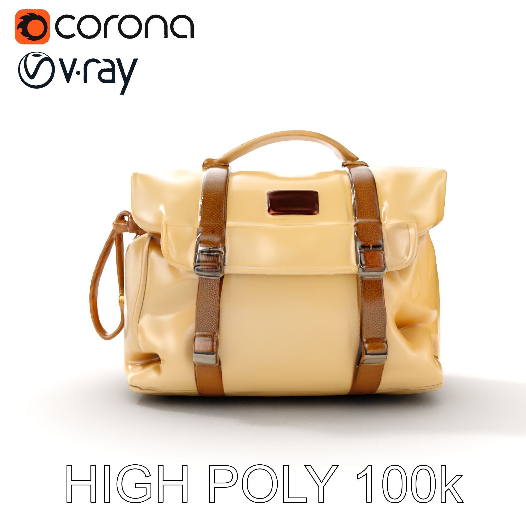 Canvas Backpack D Model Pack Low-poly 3D model_19