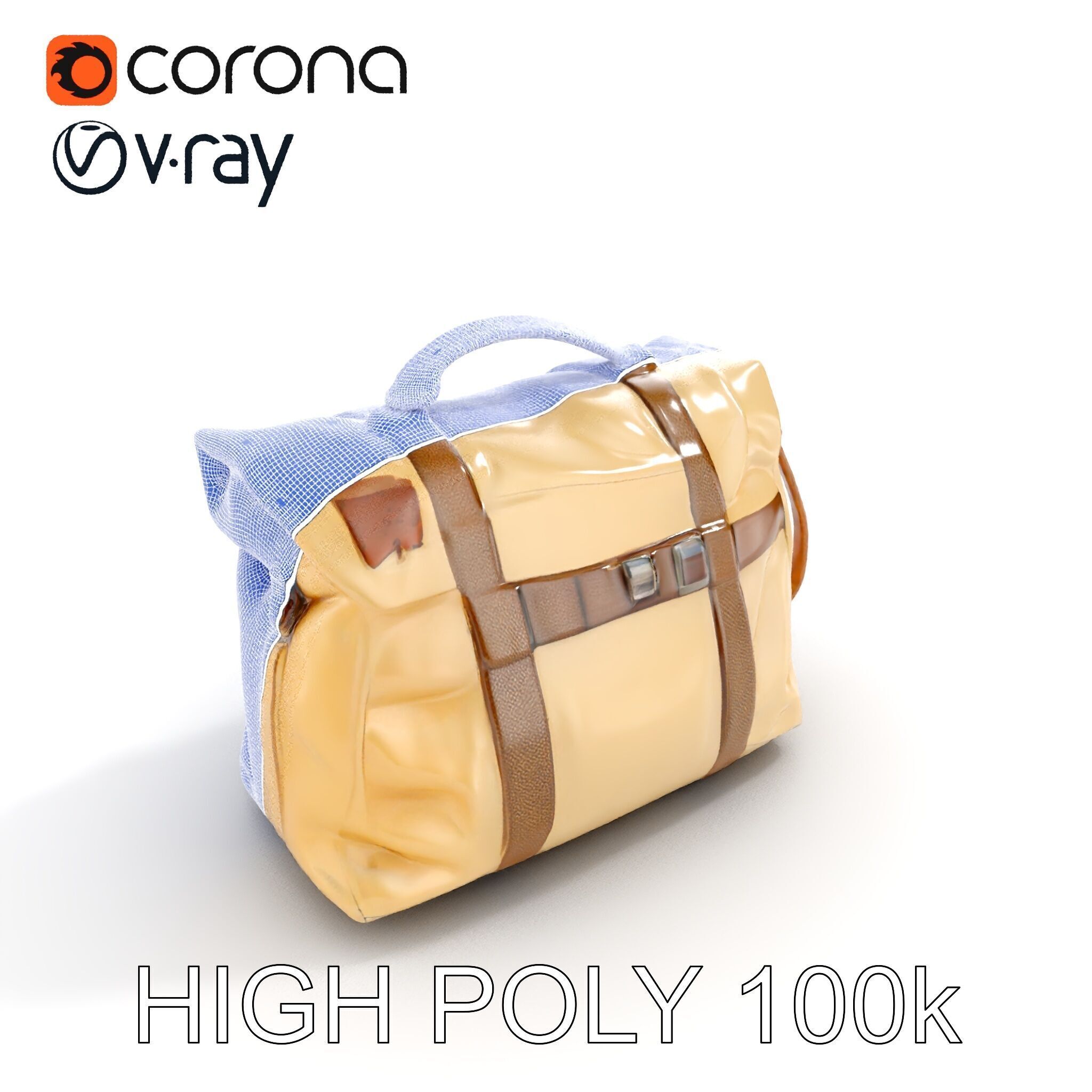 Canvas Backpack D Model Pack Low-poly 3D model_35