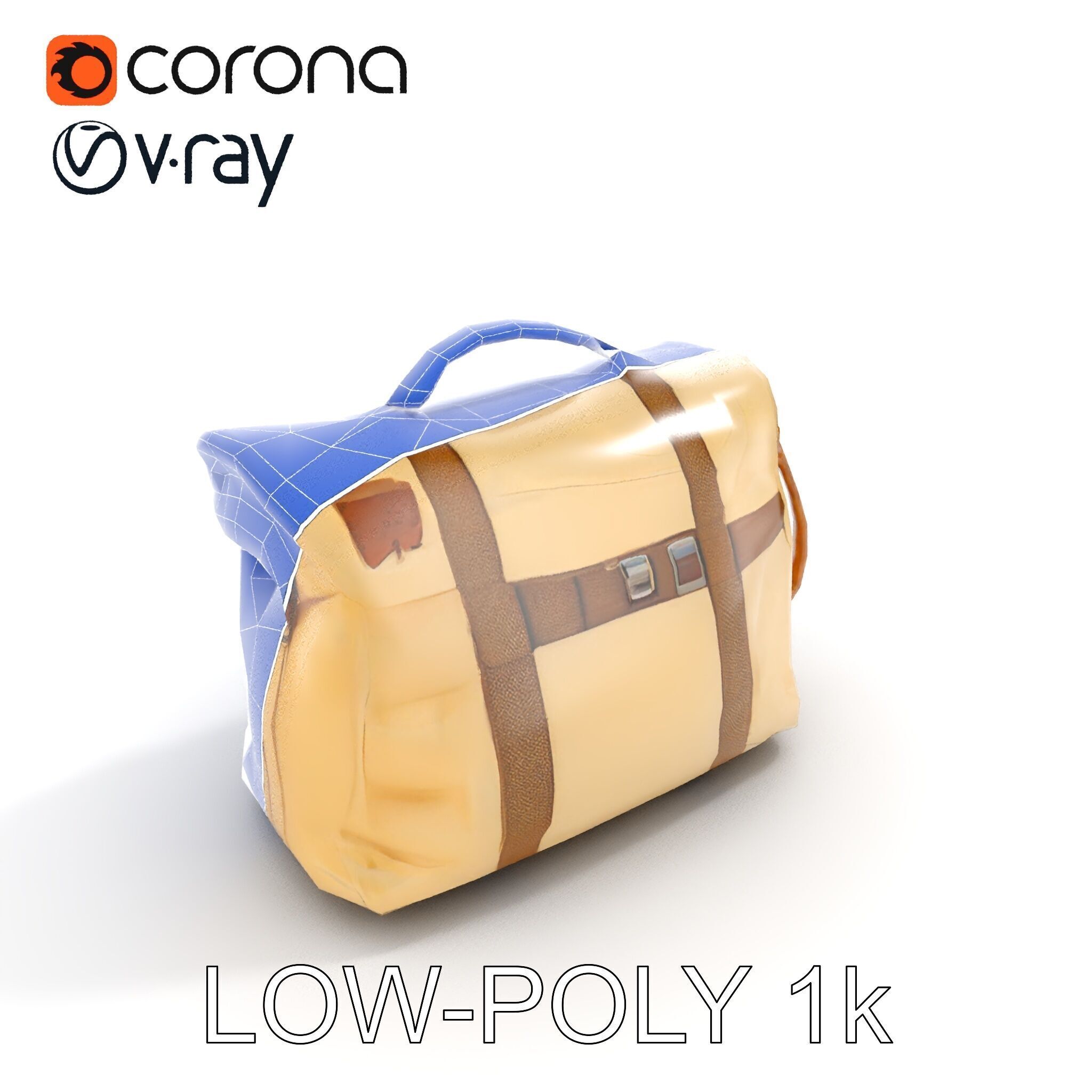 Canvas Backpack D Model Pack Low-poly 3D model_24