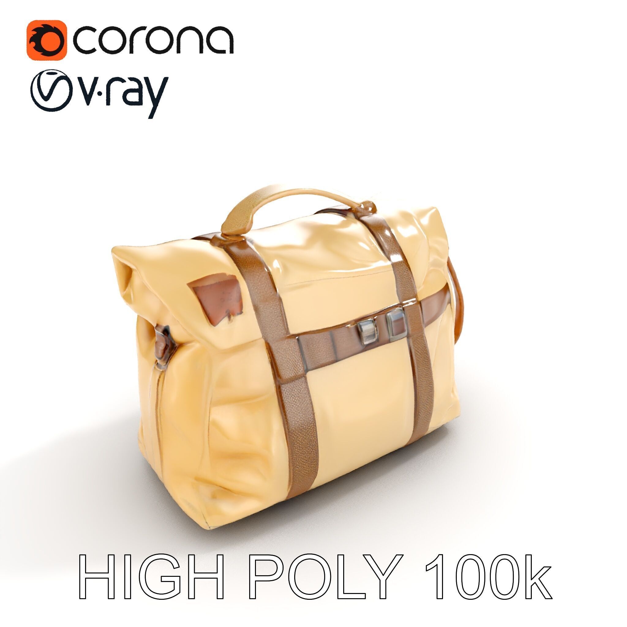 Canvas Backpack D Model Pack Low-poly 3D model_13