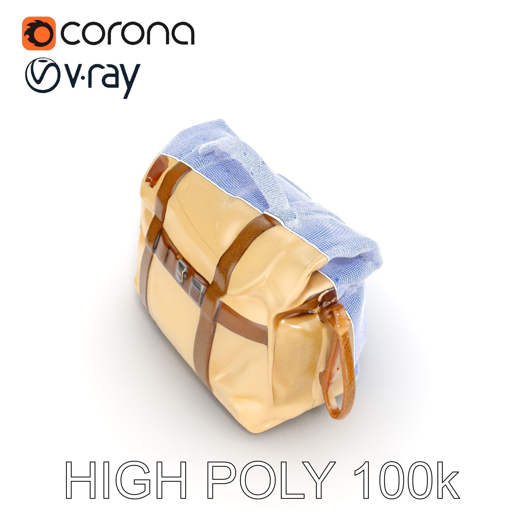 Canvas Backpack D Model Pack Low-poly 3D model_10