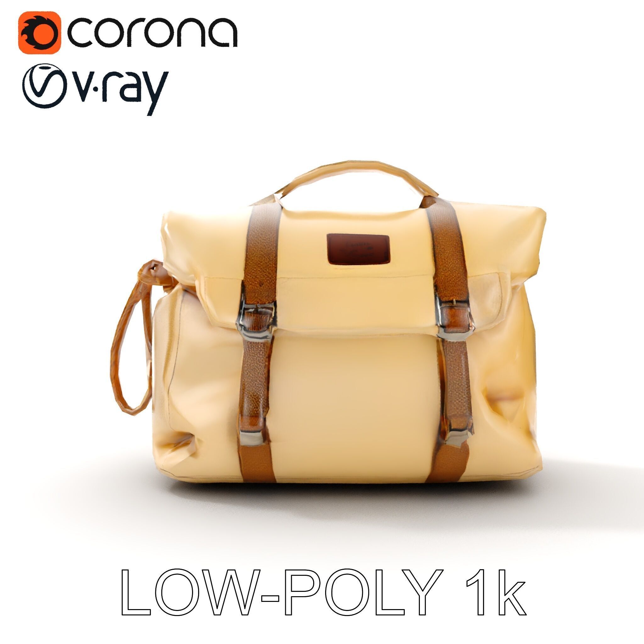 Canvas Backpack D Model Pack Low-poly 3D model_15