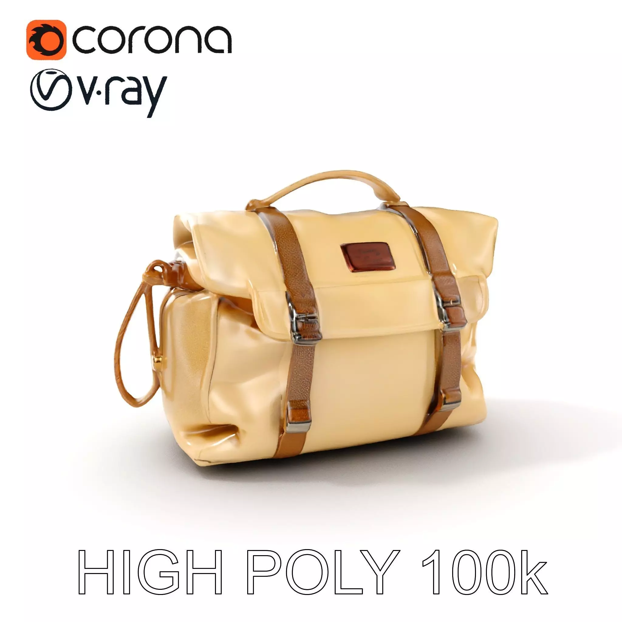 Canvas Backpack D Model Pack Low-poly 3D model_0