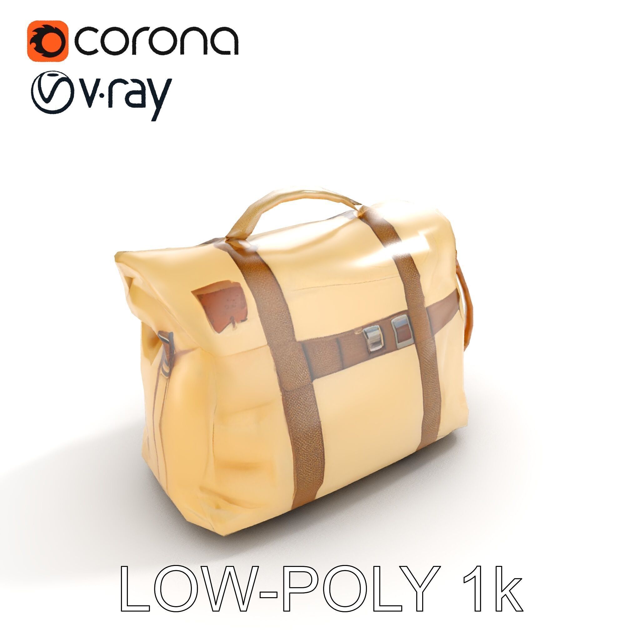 Canvas Backpack D Model Pack Low-poly 3D model_26