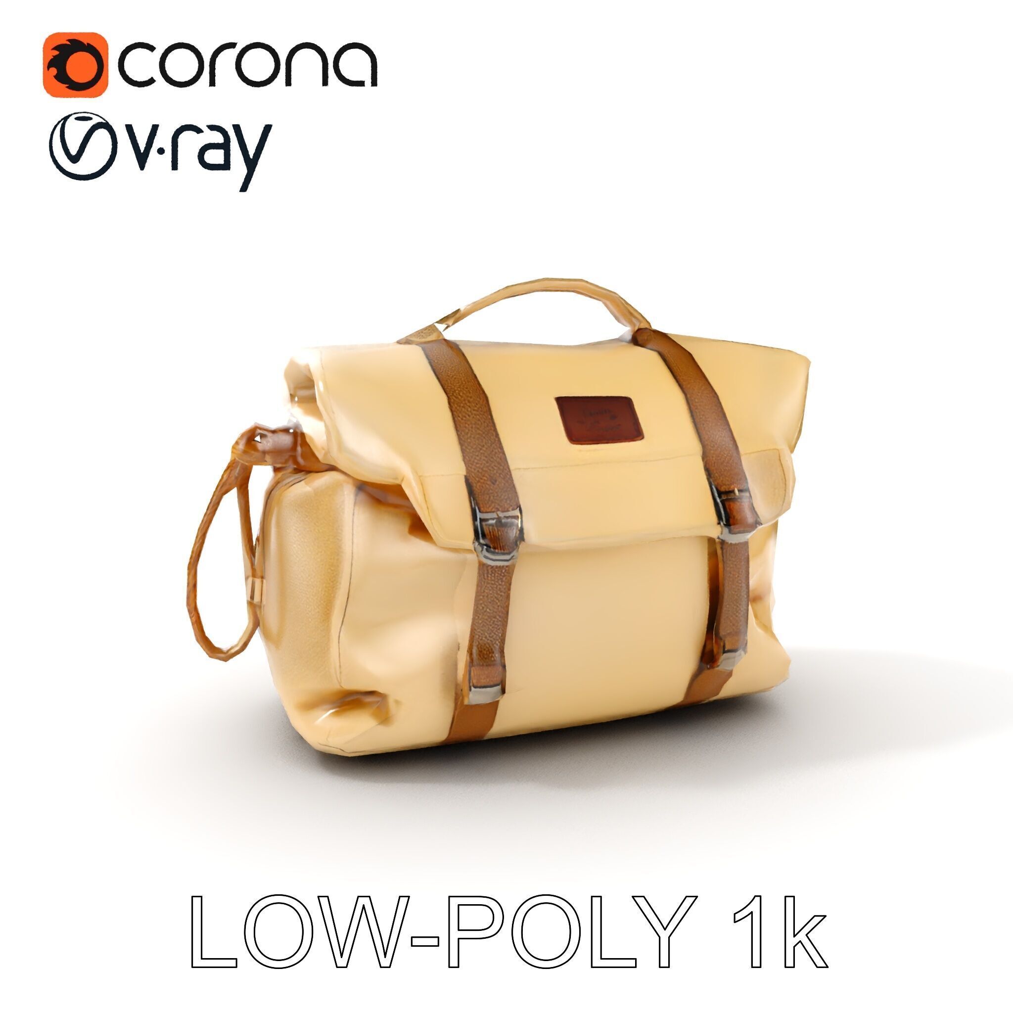 Canvas Backpack D Model Pack Low-poly 3D model_29